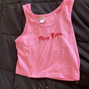 its a cropped tank top